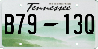 TN license plate B7913Q