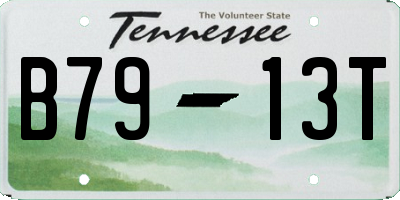 TN license plate B7913T