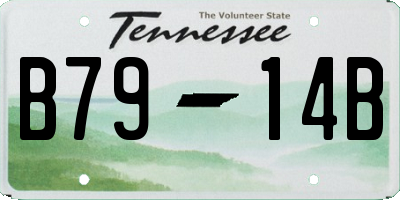 TN license plate B7914B