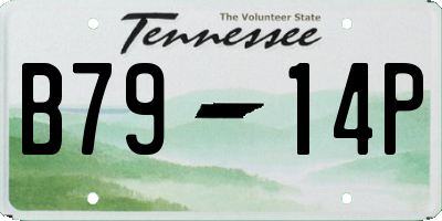 TN license plate B7914P