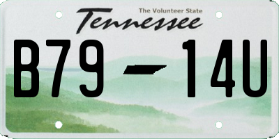 TN license plate B7914U