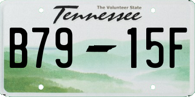 TN license plate B7915F