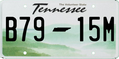 TN license plate B7915M