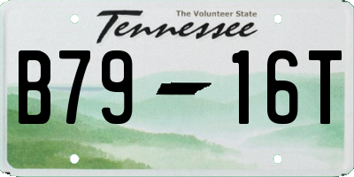 TN license plate B7916T