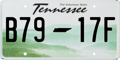 TN license plate B7917F