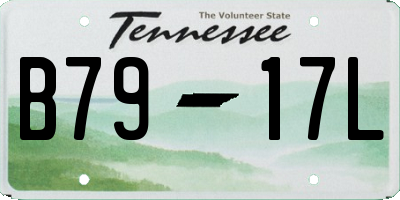 TN license plate B7917L