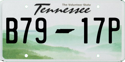 TN license plate B7917P