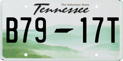 TN license plate B7917T