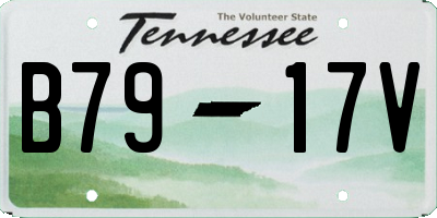 TN license plate B7917V