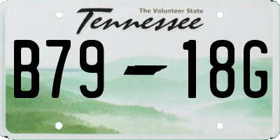 TN license plate B7918G