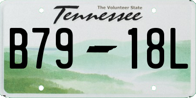 TN license plate B7918L