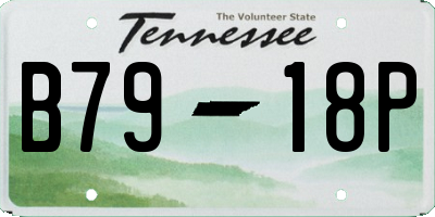 TN license plate B7918P