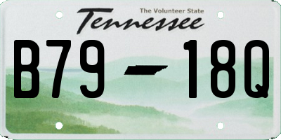 TN license plate B7918Q