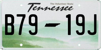 TN license plate B7919J
