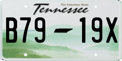 TN license plate B7919X