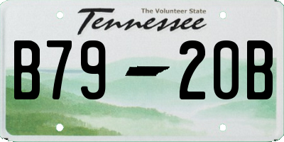 TN license plate B7920B