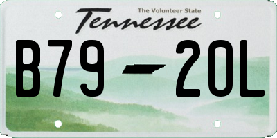 TN license plate B7920L