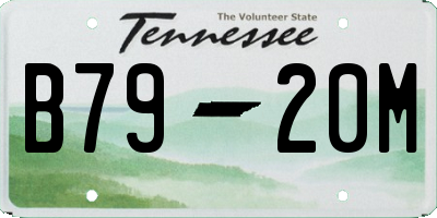TN license plate B7920M