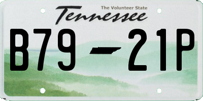 TN license plate B7921P