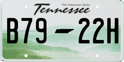 TN license plate B7922H