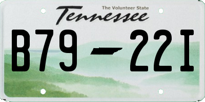 TN license plate B7922I