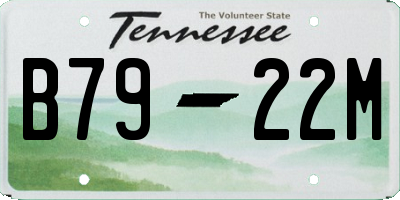 TN license plate B7922M