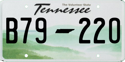TN license plate B7922O