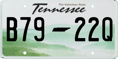 TN license plate B7922Q