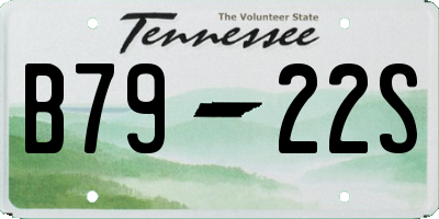 TN license plate B7922S
