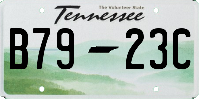 TN license plate B7923C