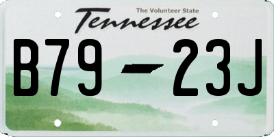 TN license plate B7923J