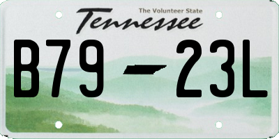 TN license plate B7923L