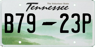 TN license plate B7923P