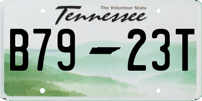 TN license plate B7923T