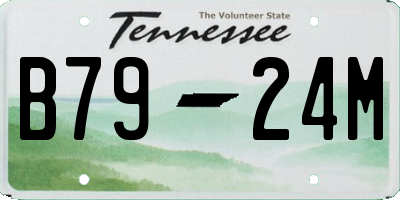 TN license plate B7924M