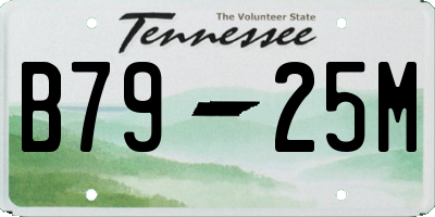 TN license plate B7925M