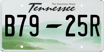 TN license plate B7925R