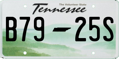 TN license plate B7925S