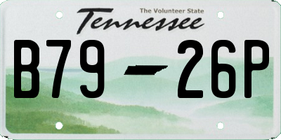 TN license plate B7926P