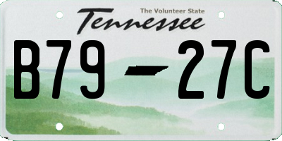 TN license plate B7927C