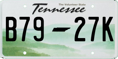 TN license plate B7927K