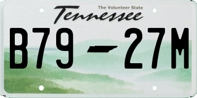 TN license plate B7927M