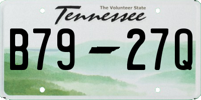 TN license plate B7927Q