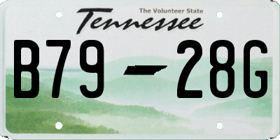 TN license plate B7928G