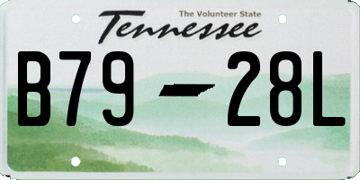 TN license plate B7928L