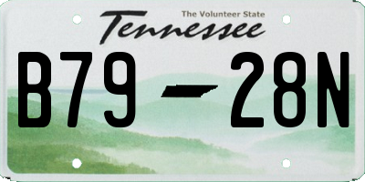TN license plate B7928N