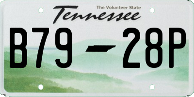 TN license plate B7928P