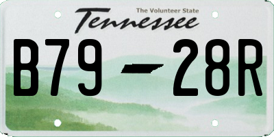 TN license plate B7928R