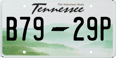 TN license plate B7929P