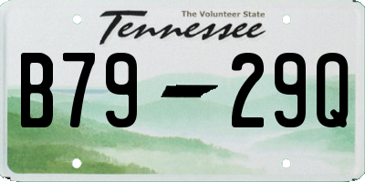 TN license plate B7929Q